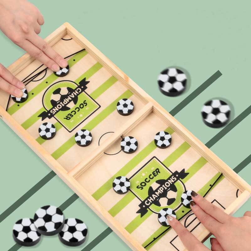 Fidtoy Junior Football Slingshot Board Game | Wooden Indoor Game for Kids & Family