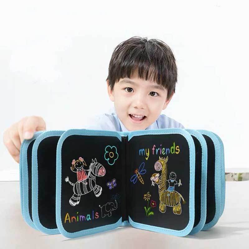 Fidtoy Reusable Doodle Coloring Book Mess Free Drawing Toy for Kids