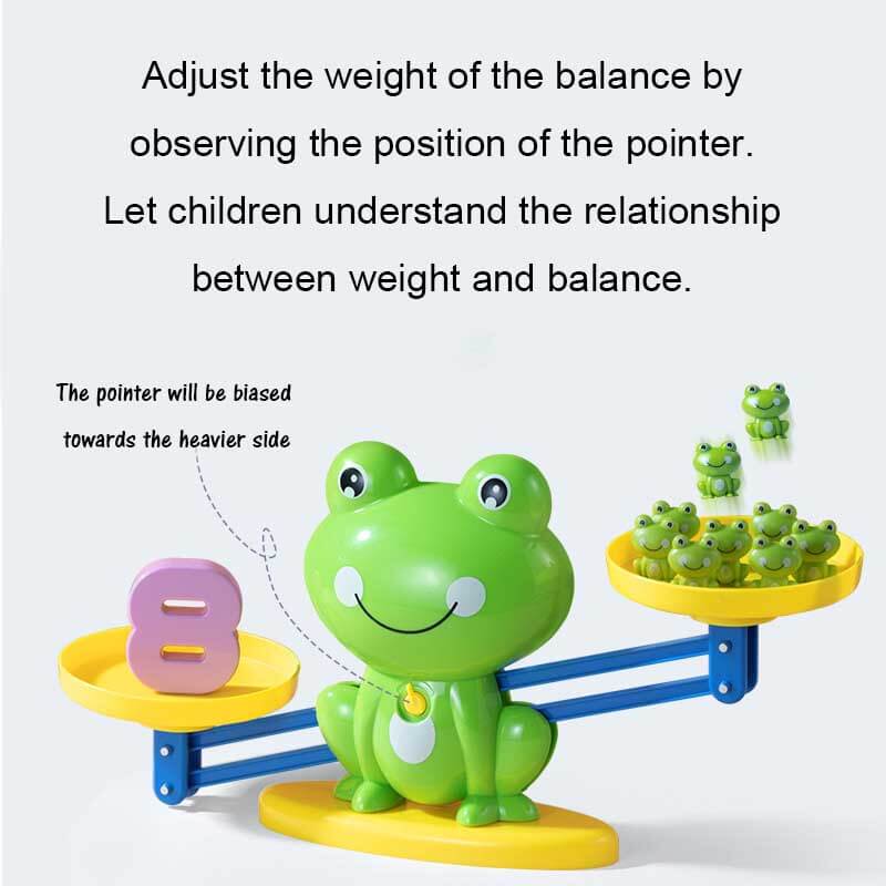 Fidtoy Frog Balance Math Toy | Juego de aprendizaje de matemáticas y números Montessori para niños
