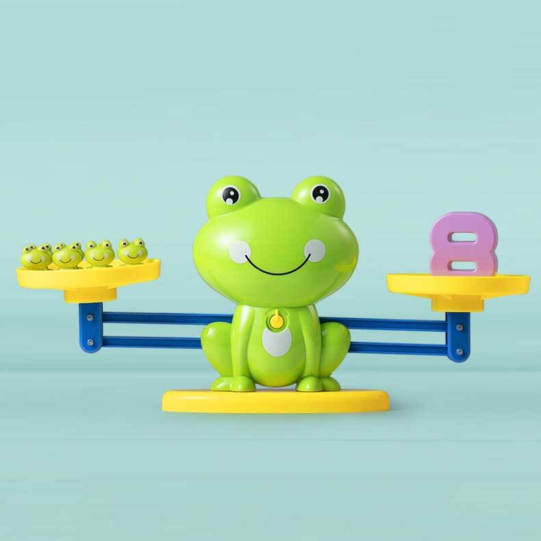 Fidtoy Frog Balance Math Toy | Juego de aprendizaje de matemáticas y números Montessori para niños