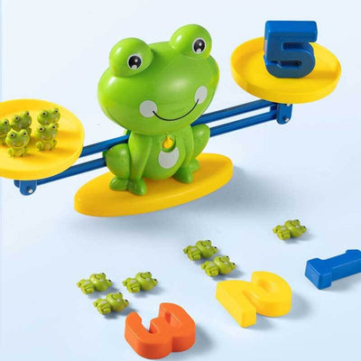 Fidtoy Frog Balance Math Toy | Juego de aprendizaje de matemáticas y números Montessori para niños