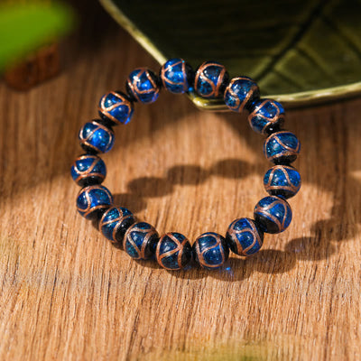 Buddha Stones Tibetan Classic Liuli Glass Bead Luck Wealth Bracelet - image 6