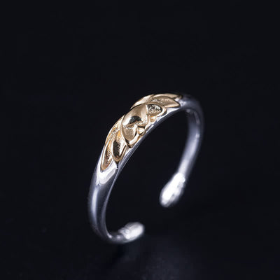 Foviel 925 Sterling Silber Lotus Blume Neuanfang Ring