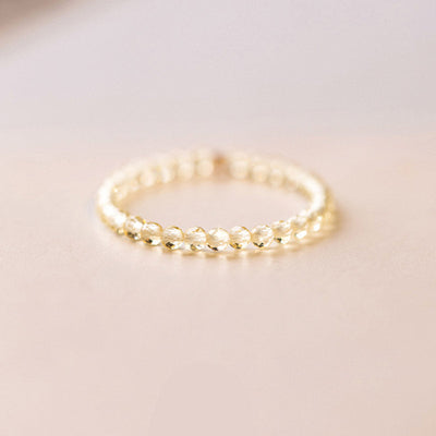 Buddha Stones Natural Citrine Happiness Prosperity Ring Ring BS 11