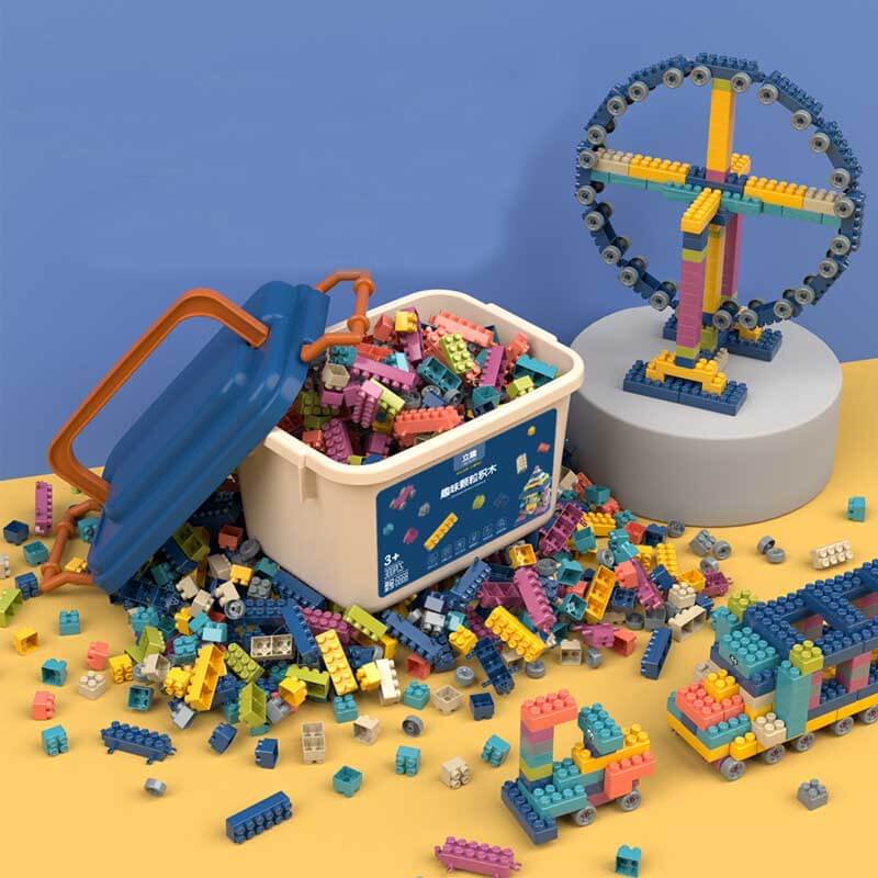 Fidtoy – Ensemble de 600 Blocs de Construction | Jouet de Construction Créatif pour Enfants de 3 à 8 Ans