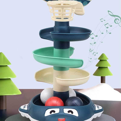 Fidtoy Ball Drop Toy for Toddlers 1–6 Years Toss Game Track Learning Toy with Sound Light Educational Indoor Play