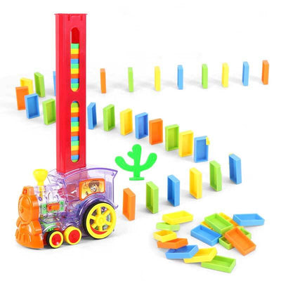 Fidtoy Train Dominos Automatique pour Enfants 3-8 Ans | Blocs Domino Créatifs pour le Jeu à la Maison et l'Apprentissage en Famille