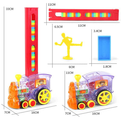 Fidtoy Train Dominos Automatique pour Enfants 3-8 Ans | Blocs Domino Créatifs pour le Jeu à la Maison et l'Apprentissage en Famille
