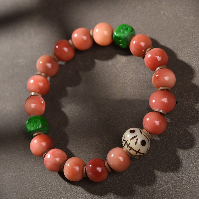 Buddha Stones Tibetan Natural Camel Bone Dzi Bead Bodhi Seed Charm Luck Bracelet Bracelet BS Camel Bone(Wrist Circumference 15-16cm)
