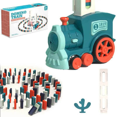 Fidtoy Train Dominos Automatique pour Enfants 3-8 Ans | Blocs Domino Créatifs pour le Jeu à la Maison et l'Apprentissage en Famille