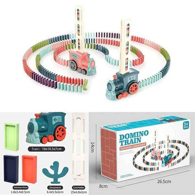 Fidtoy Train Dominos Automatique pour Enfants 3-8 Ans | Blocs Domino Créatifs pour le Jeu à la Maison et l'Apprentissage en Famille