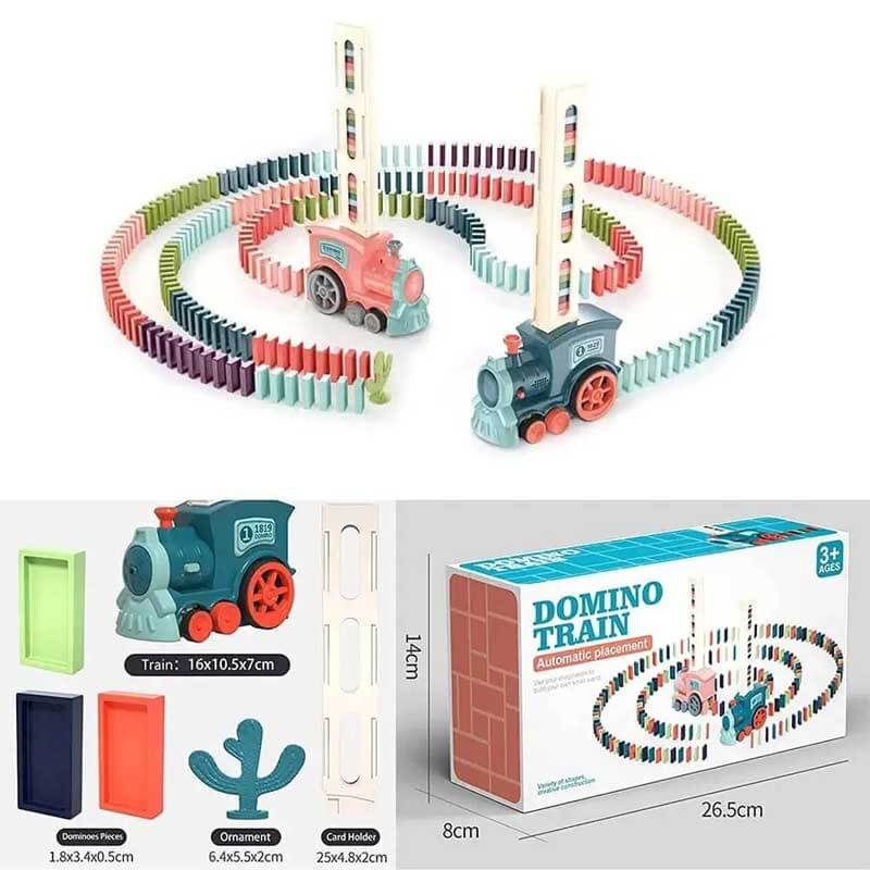 Fidtoy Train Dominos Automatique pour Enfants 3-8 Ans | Blocs Domino Créatifs pour le Jeu à la Maison et l'Apprentissage en Famille