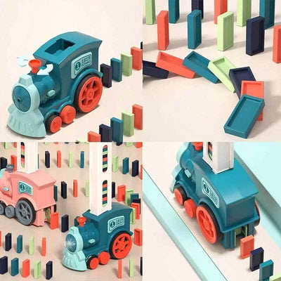 Fidtoy Train Dominos Automatique pour Enfants 3-8 Ans | Blocs Domino Créatifs pour le Jeu à la Maison et l'Apprentissage en Famille