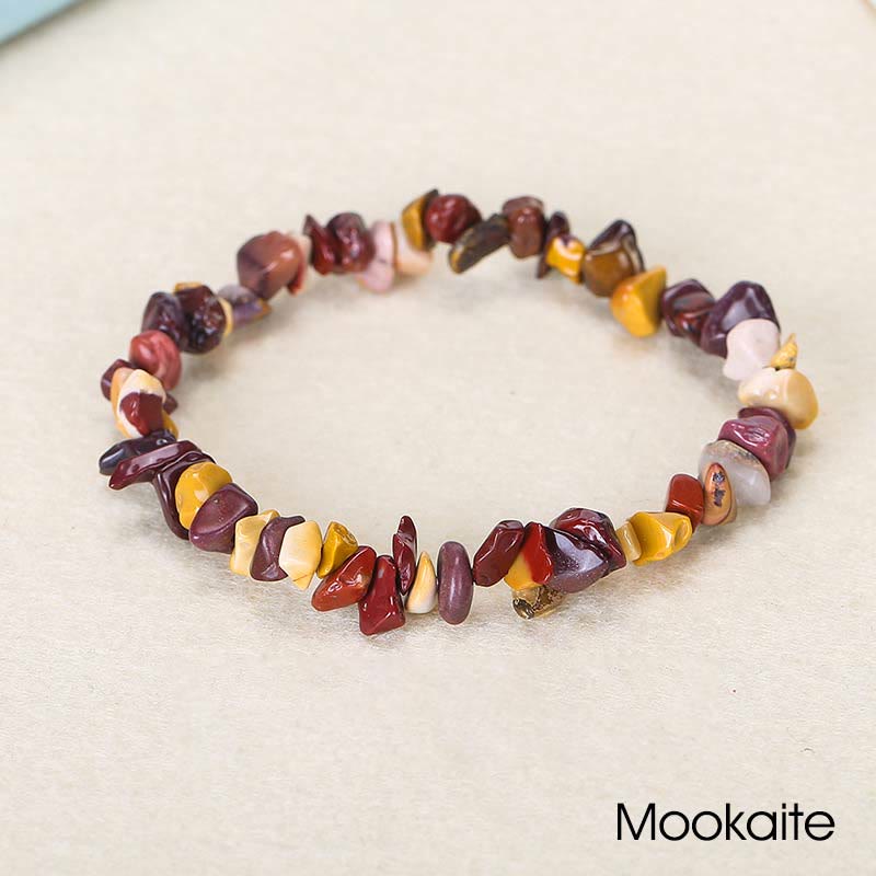 Natural Irregular Shape Crystal Stone Warmth Soothing Bracelet Bracelet BS Mookaite