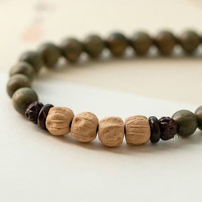 Buddha Stones Green Sandalwood Positive Peace Bracelet Bracelet BS 12