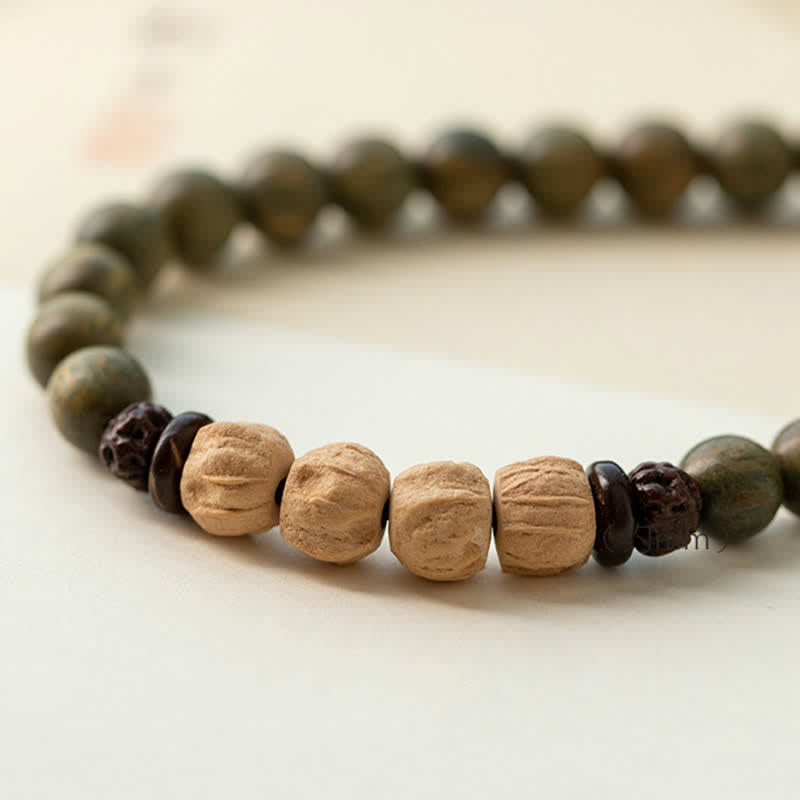 Buddha Stones Green Sandalwood Positive Peace Bracelet Bracelet BS 12