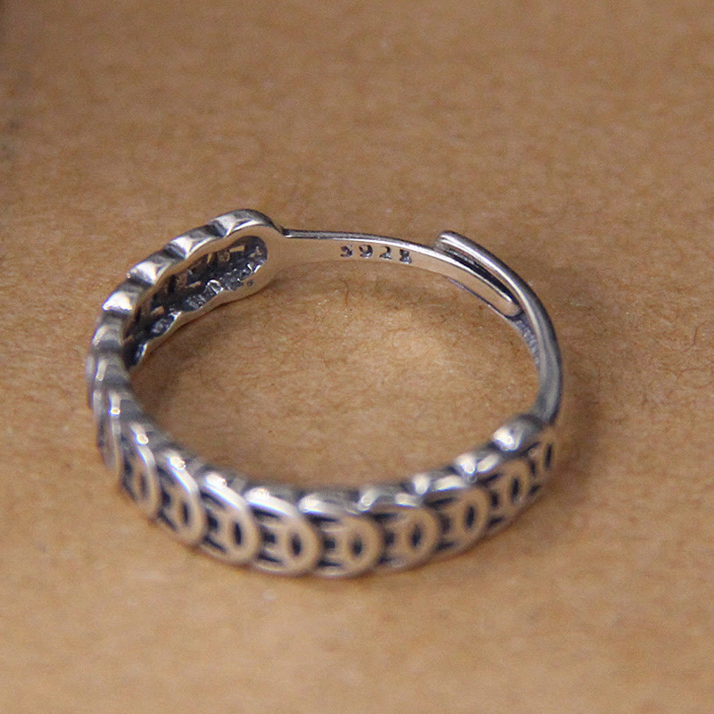 Buddha Stones Vintage Copper Coin Design Luck Adjustable Ring Ring BS 8