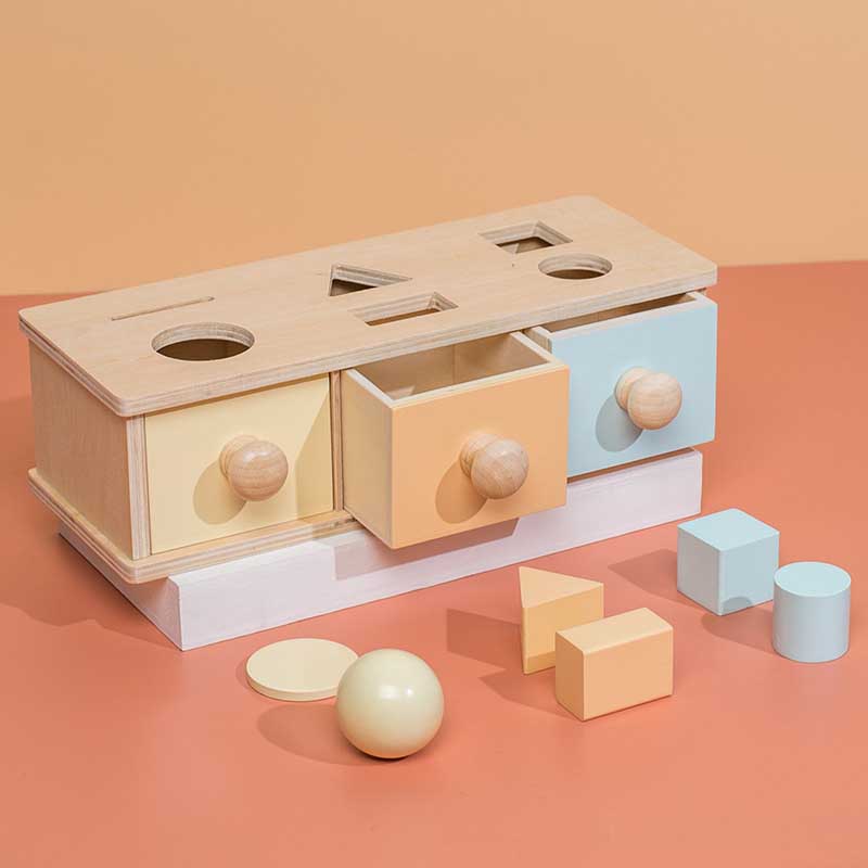 Fidtoy Boîte de Permanence d'Objet Montessori pour Tout-Petits 6-36 Mois Jouet Éducatif de Motricité Fine