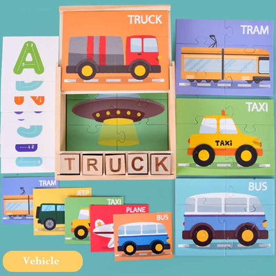 Jeu d'orthographe de l'alphabet en bois Fidtoy, jouet éducatif Montessori pour les enfants d'âge préscolaire et les tout-petits