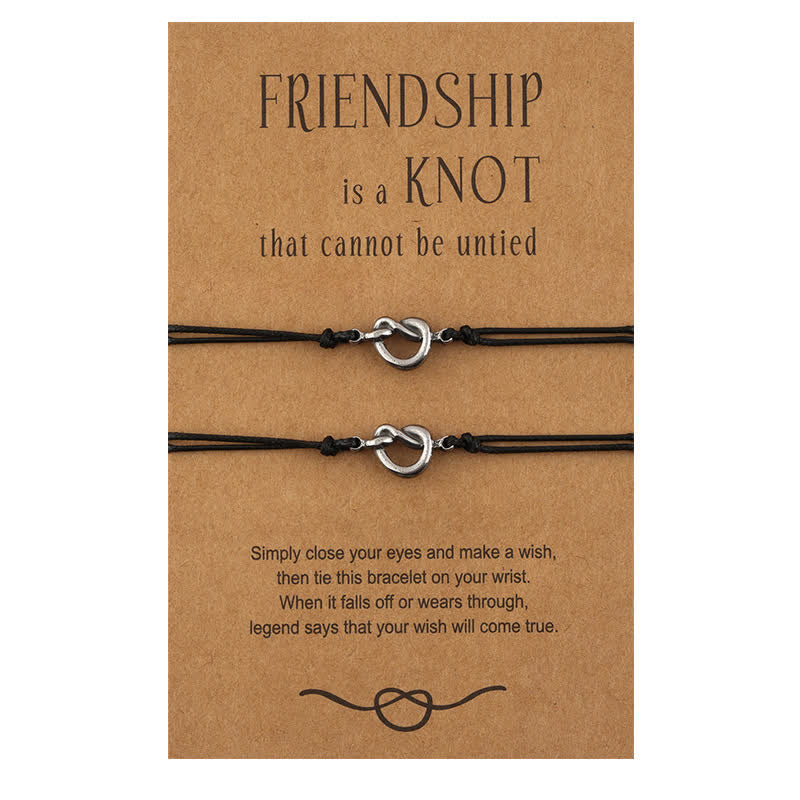 Buddha Stones Friendship Best Friend Gift String Bracelet Bracelet BS Black 2Pcs