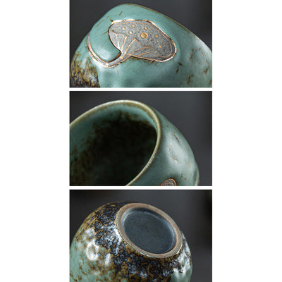 Buddha Stones Lotus Pod Engraved Teacup Kung Fu Tea Cup Cup BS 8