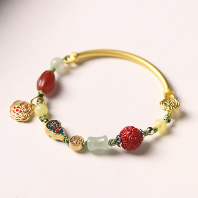 Buddha Stones Tibetan Auspicious Clouds Fortune Happiness Wealth Luck Bracelet Bracelet BS 2