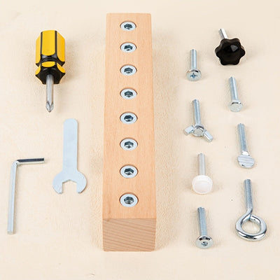 Juego de herramientas de tornillos y tuercas Fidtoy para el aprendizaje STEM y la motricidad fina de los niños pequeños