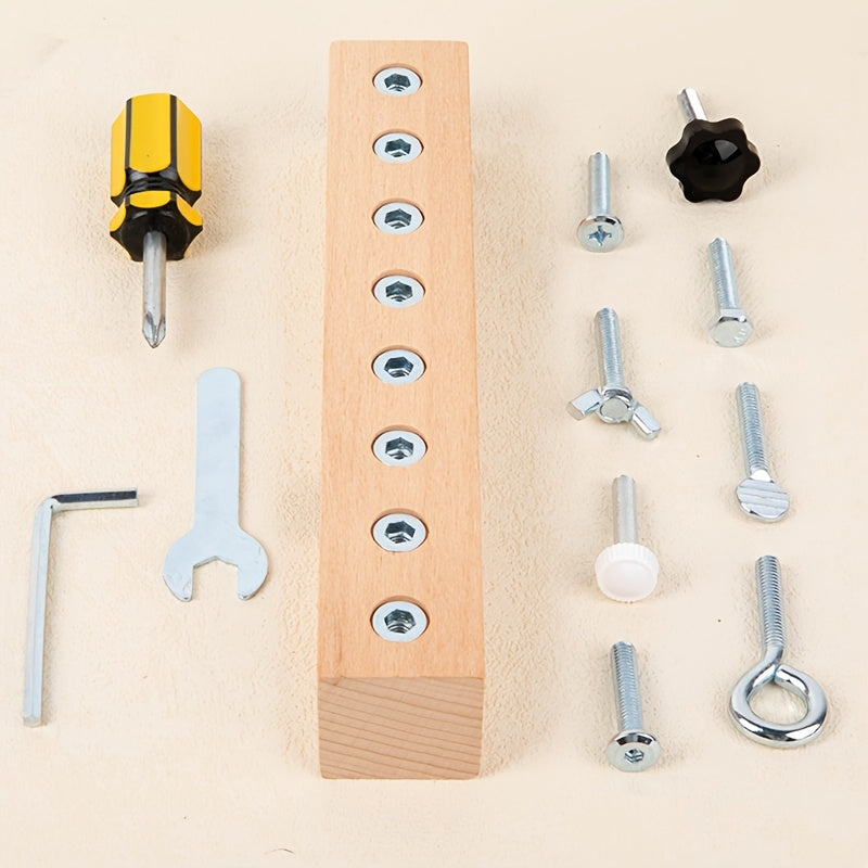 Juego de herramientas de tornillos y tuercas Fidtoy para el aprendizaje STEM y la motricidad fina de los niños pequeños