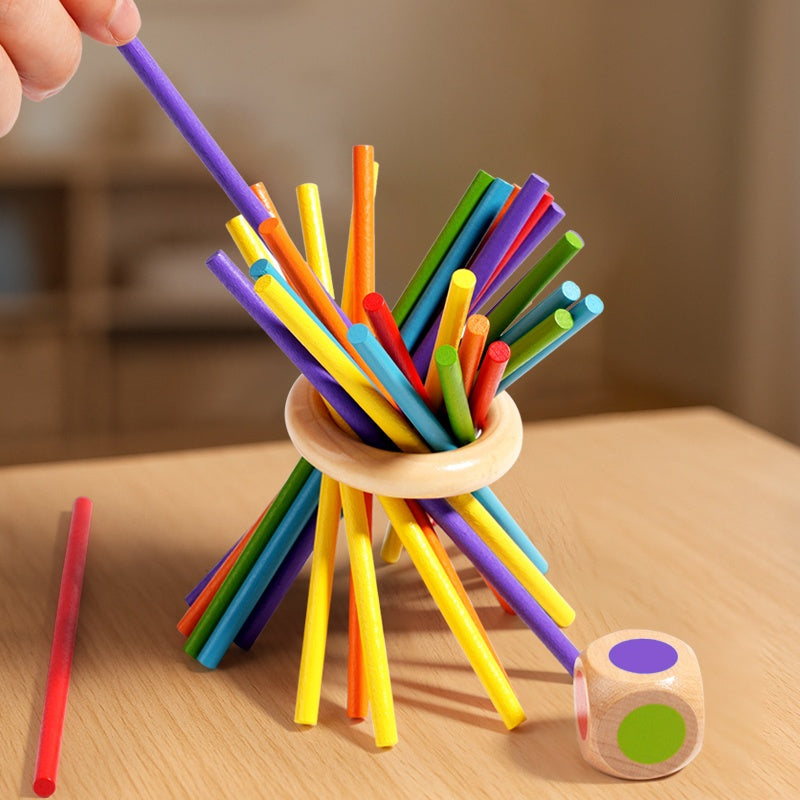 Jeu de société interactif en bois Fidtoy pour les tout-petits et les familles Jeu éducatif Montessori