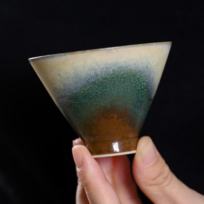 Buddha Stones Vintage Furnace Transmutation Kiln Porcelain Teacup Kung Fu Tea Cup Cup BS 6