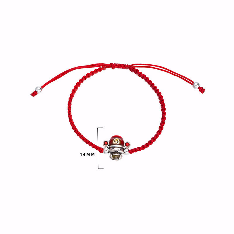 Buddha Stones God of Wealth Handmade Thread Luck Strength Braid Bracelet Bracelet BS 5