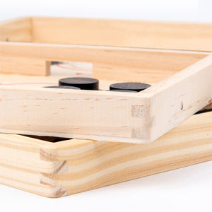 Juego de mesa Fidtoy Fast Sling Puck – Juego de mesa familiar de madera