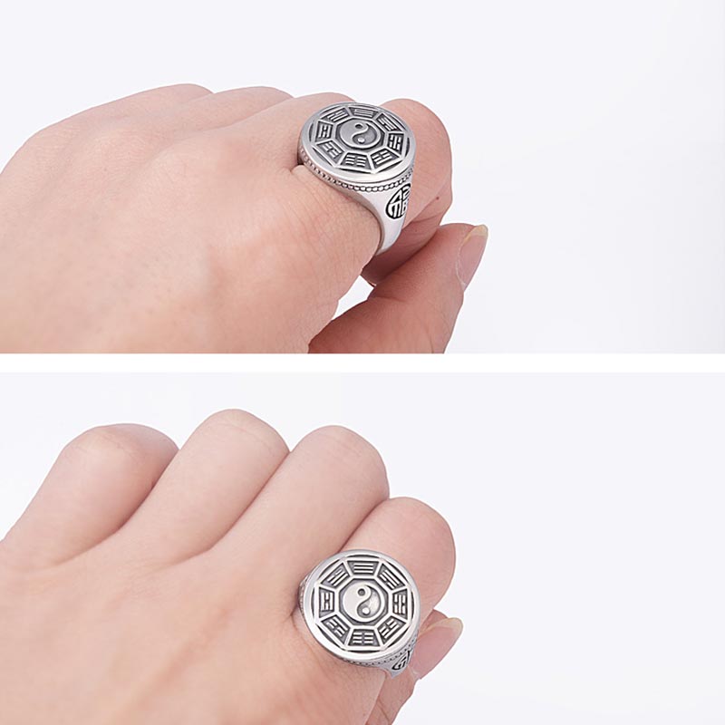 Yin Yang Balance Adjustable Ring Rings BS 5