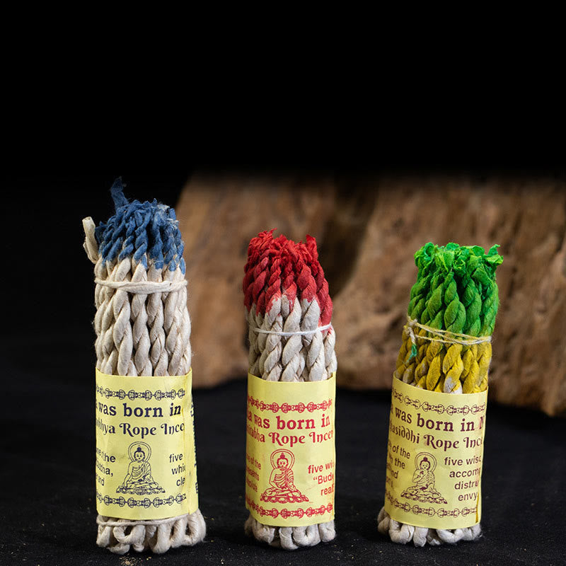 Buddha Stones Nepal Rope Incense Purify Healing Meditation Incense - image 1