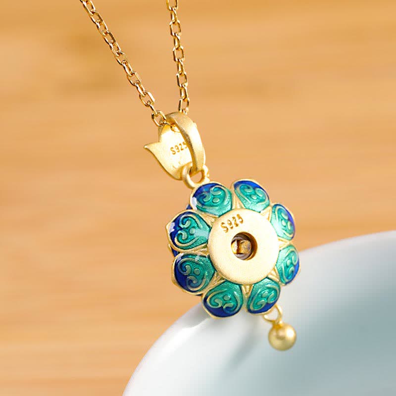 Buddha Stones 925 Sterling Silver Tibet Lotus Prayer Wheel Red Agate Enlightenment Necklace Pendant Necklaces & Pendants BS 3