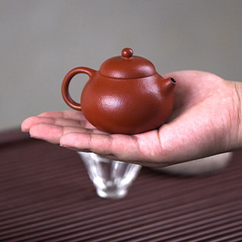 Buddha Stones Yixing All Handmade Wen Dan Brown Purple Clay Kung Fu Teapot Teapot BS 17