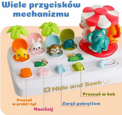 Puzzle animaux cache-cache escamotable - 019