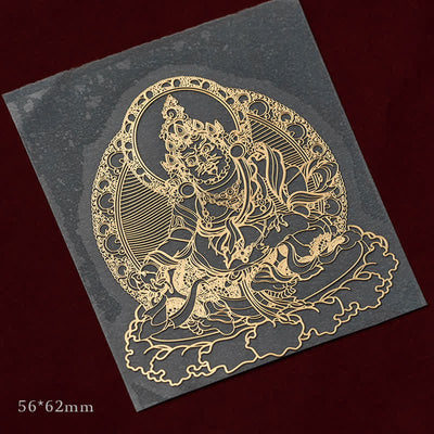 Buddha Stones 12 Chinese Zodiac Blessing Wealth Fortune Phone Sticker Phone Sticker BS God of Wealth Large