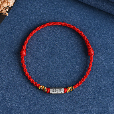 Foviel Handcrafted 925 Sterling Silver Everything Goes Well Design Protection Strength Bracelet Anklet