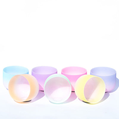 Buddha Stones Tibetan Crystal Sound Bowl Candy Color Handcrafted for Yoga and Mindfulness Meditation Singing Bowl Singing Bowl buddhastoneshop 2