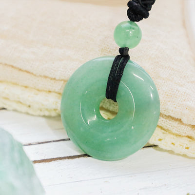 Buddha Stones Lucky Coin Pendant Healing Crystal Gemstone Necklace Necklaces & Pendants BS 2