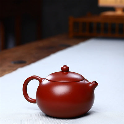 Buddha Stones Vintage Xishi Teapot Purple Clay Kung Fu Teapot 240ml Teapot BS 7