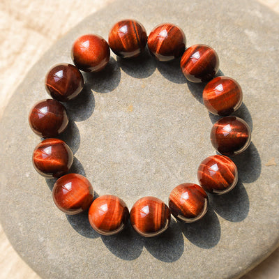 Foviel Natural Tiger Eye Healing Bead Bracelet