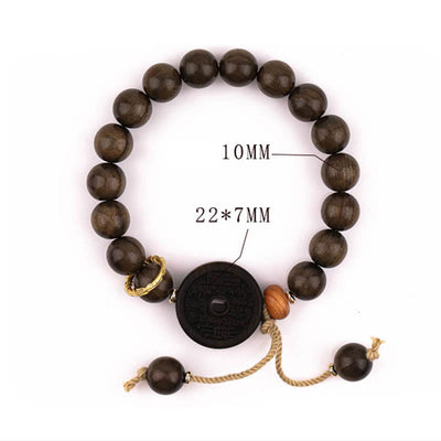 Buddha Stones Ebony Wood Mountain Ghosts Spend Money Balance Bracelet Bracelet BS 6