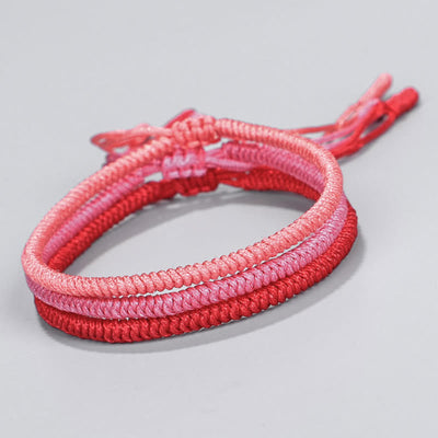 Buddha Stones Tibetan 3Pcs King Kong Knot Protection Braided Bracelet Bracelet BS 3Pcs Bracelet(Bracelet Size 16-28cm)