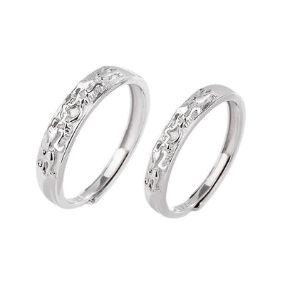 Buddha Stones 925 Sterling Silver PiXiu Balance Adjustable Couple Ring Ring BS 7