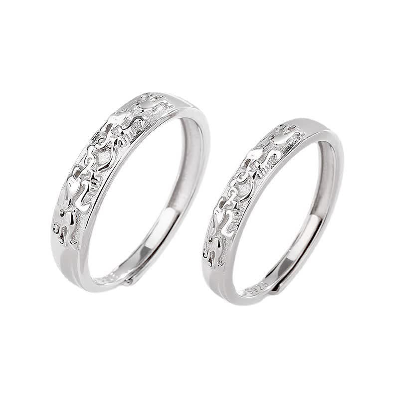 Buddha Stones 925 Sterling Silver PiXiu Balance Adjustable Couple Ring Ring BS 7