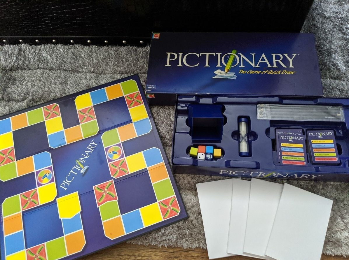 Fidtoy Quick Draw Drawing Guessing Board Game Family Party Educational Game with Cards Dice Timer and Game Pieces Ages 11+