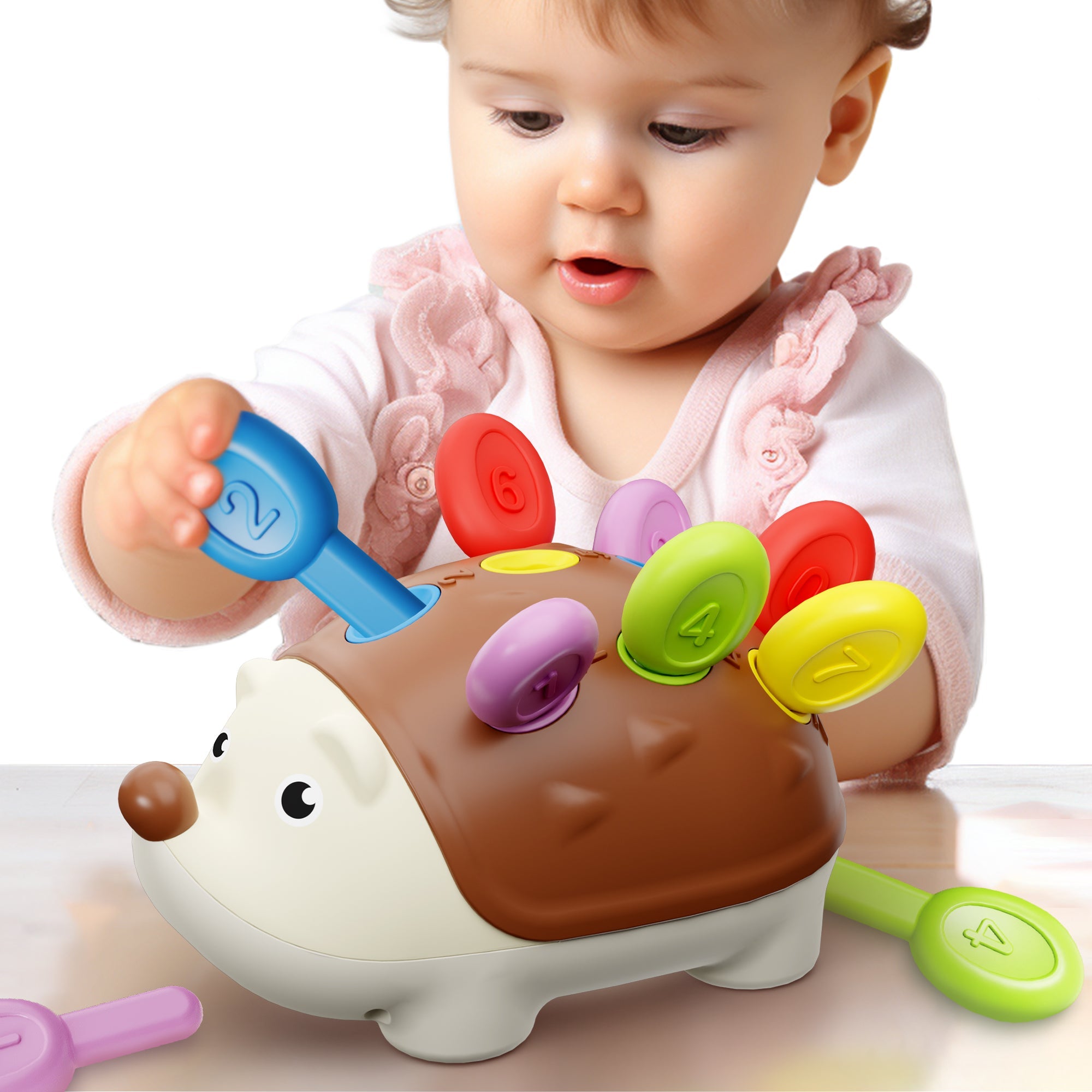 Fidtoy Hedgehog Fine Motor Sorting Toy for Toddlers