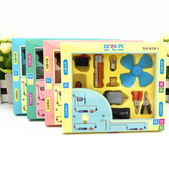 Juego de circuito de ventilador y luz "Hazlo tú mismo" para niños - Experimento de ciencia lógica - 185
